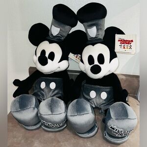 Vintage Mickey Mouse Disney (2) Milestone 1928 Steamboat Willie LTD Plush Toy